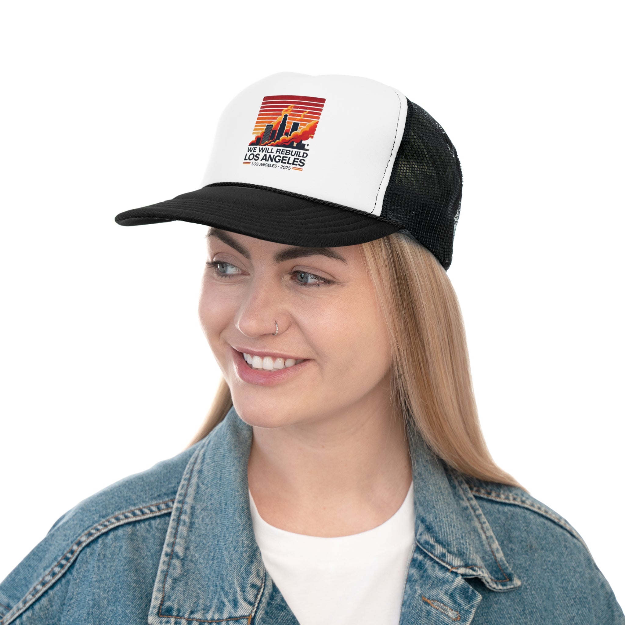 We Will Rebuild Los Angeles 2025 Trucker Cap